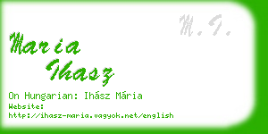 maria ihasz business card